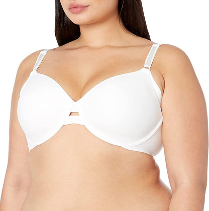 Warner'S Women'S No Side Effects Underarm-Smoothing Comfort Underwire Lightly Lined T-Shirt Bra 1356 White / 40D