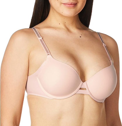 Warner'S Women'S No Side Effects Underarm-Smoothing Comfort Underwire Lightly Lined T-Shirt Bra 1356 Rosewater / 36C