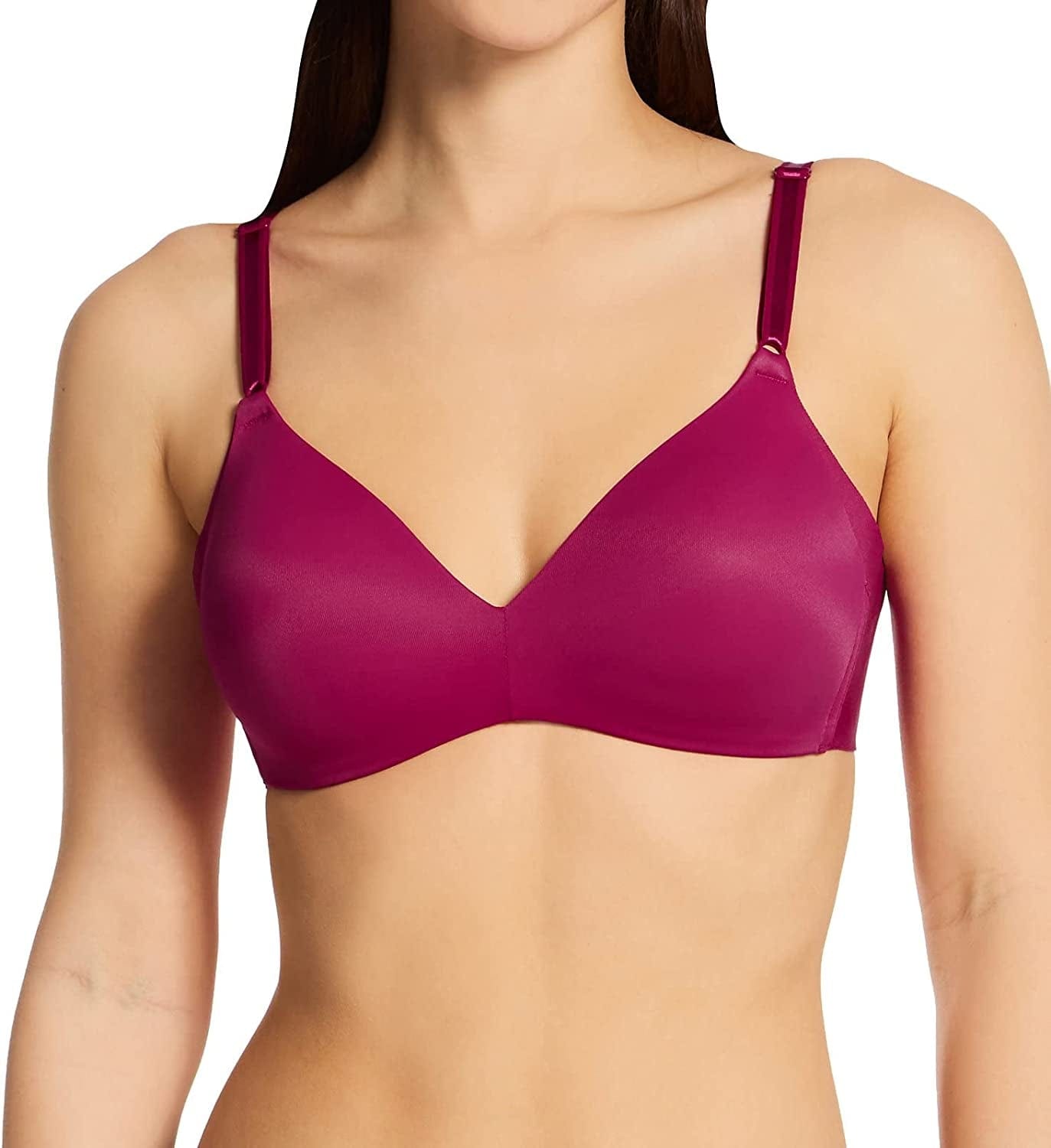 Warner'S Women'S No Side Effects Underarm-Smoothing Comfort Wireless Lightly Lined T-Shirt Bra 1056 Summer Berry / 40B