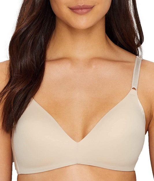 Warner'S Women'S No Side Effects Underarm-Smoothing Comfort Wireless Lightly Lined T-Shirt Bra 1056, Inverse Animal Butterscotch, 38C