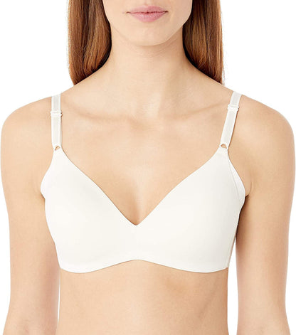 Warner'S Women'S No Side Effects Underarm-Smoothing Comfort Wireless Lightly Lined T-Shirt Bra Digital Animal Gardenia Print / 36C