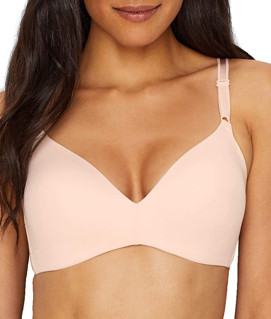 Warner'S Women'S No Side Effects Underarm-Smoothing Comfort Wireless Lightly Lined T-Shirt Bra Digital Animal Rosewater Print / 34B