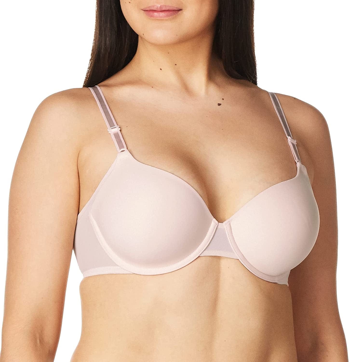 Warner'S Women'S No Side Effects Underarm-Smoothing Comfort with Breathable Mesh Underwire Lightly Lined T-Shirt Bra Ra3471A Rosewater / 36B