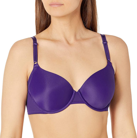 Warner'S Women'S No Side Effects Underarm-Smoothing Comfort with Breathable Mesh Underwire Lightly Lined T-Shirt Bra Ra3471A Violet Smoke / 36B