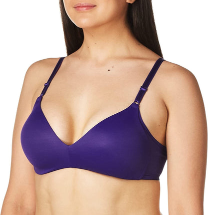 Warner'S Women'S No Side Effects Underarm-Smoothing Comfort with Breathable Mesh Wireless Lightly Lined T-Shirt Bra Rm3481A Violet Smoke / 34B