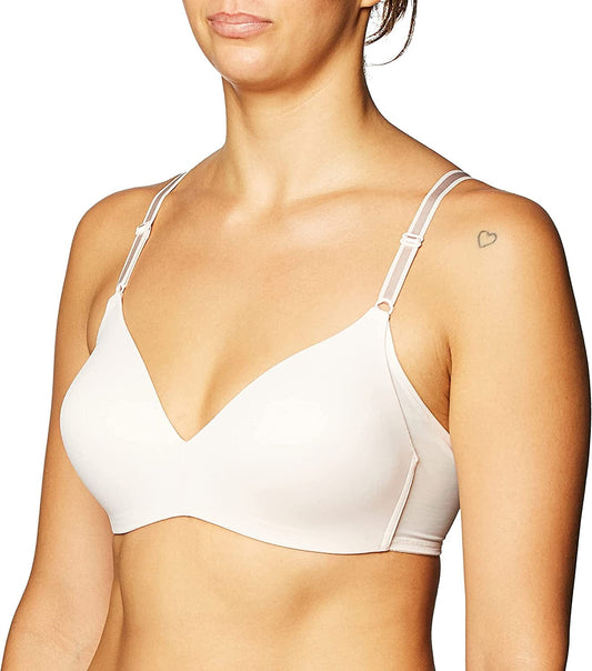 Warner'S Women'S No Side Effects Underarm-Smoothing Comfort with Breathable Mesh Wireless Lightly Lined T-Shirt Bra Rm3481A Rosewater With Mesh / 34B