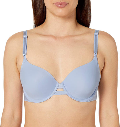 Warner'S Women'S No Side Effects Underwire Contour Bra Inspired Blue Inverse Animal / 40C