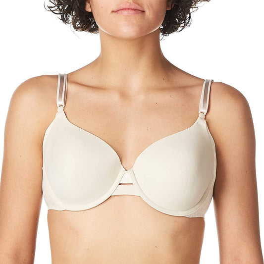 Warner'S Women'S No Side Effects Underwire Contour Bra Digital Animal Butterscotch Print / 40C
