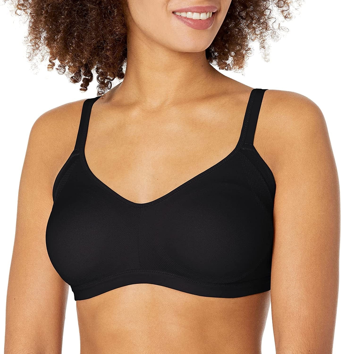 Warner'S Women'S Plus-Size Simply Perfect Easy Sized No Bulge Wirefree Bra Black / Large