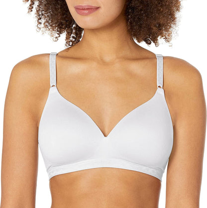 Warner'S Women'S plus Size Simply Perfect Super Soft Wireless Lightly Lined Comfort Bra Rm1691T White / 34B