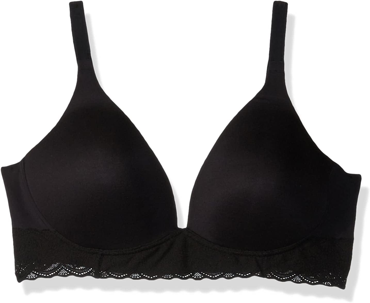 Warner'S Women'S Plus-Size Simply Perfect Supersoft Lace Wirefree Bra Rich Black / 34B
