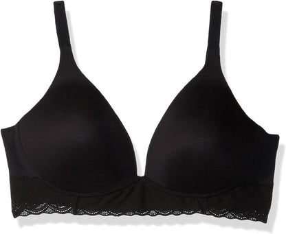 Warner'S Women'S Plus-Size Simply Perfect Supersoft Lace Wirefree Bra Rich Black / 34B