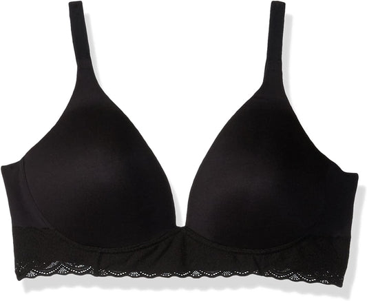 Warner'S Women'S Plus-Size Simply Perfect Supersoft Lace Wirefree Bra Rich Black / 34A