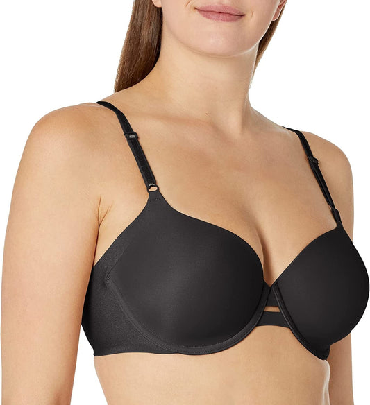 Warner'S Women'S plus Size Simply Perfect Underarm-Smoothing Comfort Underwire Lightly Lined T-Shirt Bra Ta4356 Rich Black / 38DD