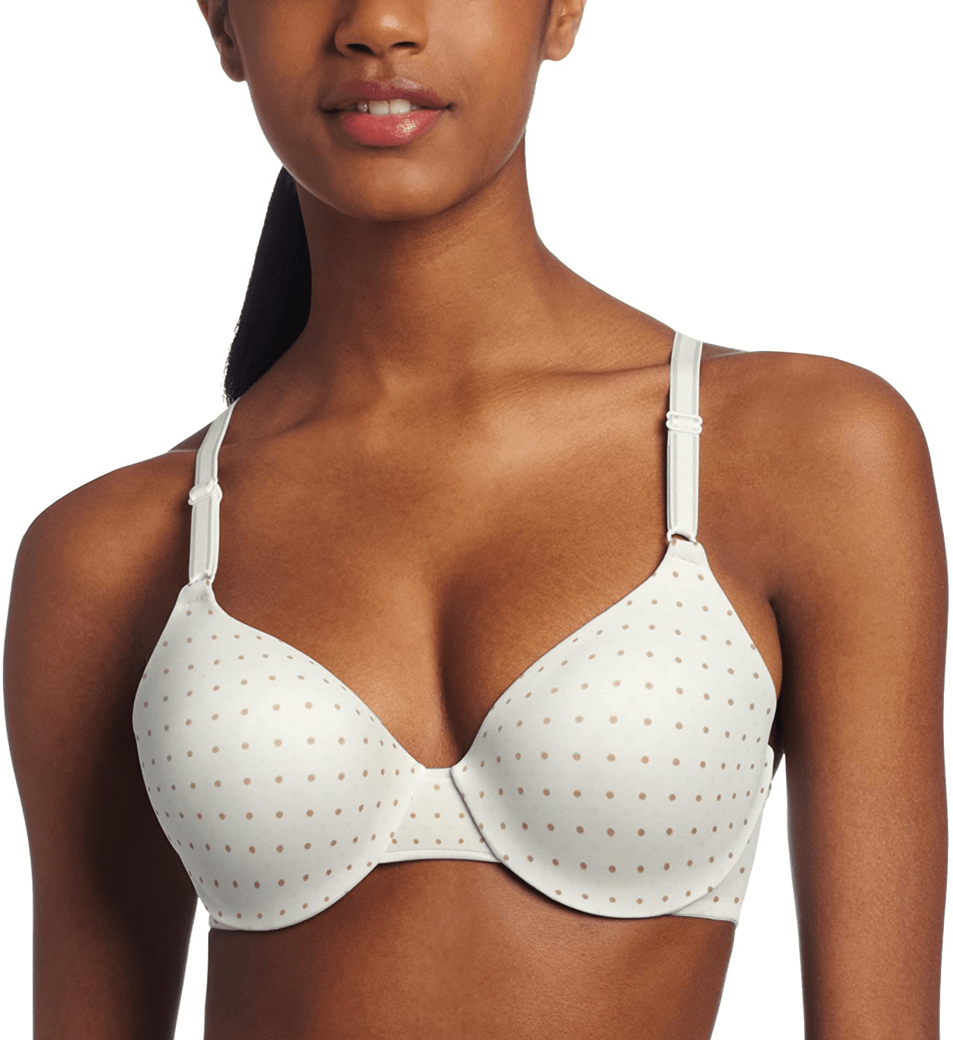 Warner’s Women’s This Is Not A Bra Full-Coverage Underwire Bra Body Tone Polka Dot / 38D