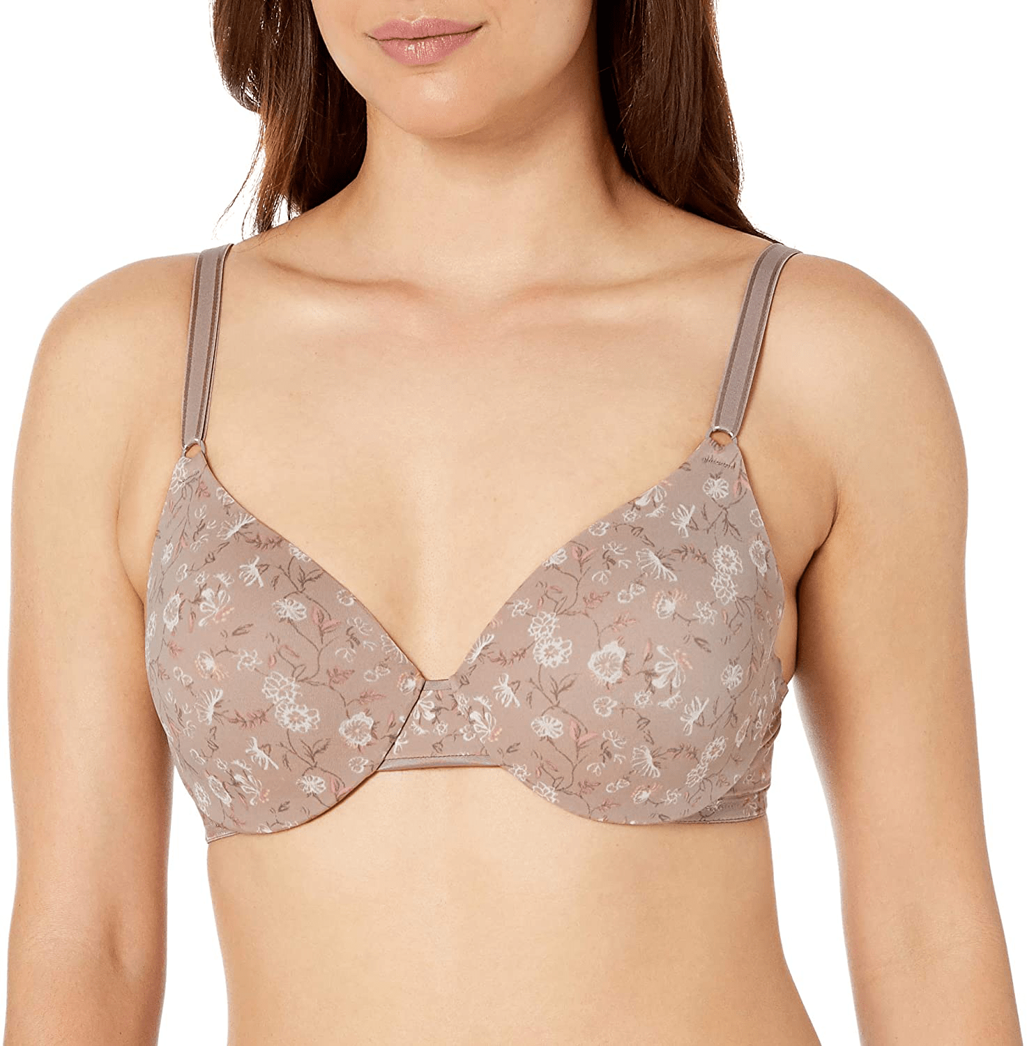 Warner’s Women’s This Is Not A Bra Full-Coverage Underwire Bra Mink Vintage Silk Floral / 36C