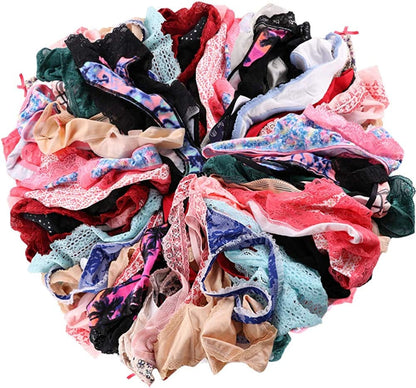 WDX Thong 20 Pack Underwear Women G String Thongs for Women Sexy Panties Variety Pack Cheeky (S) Multicolor