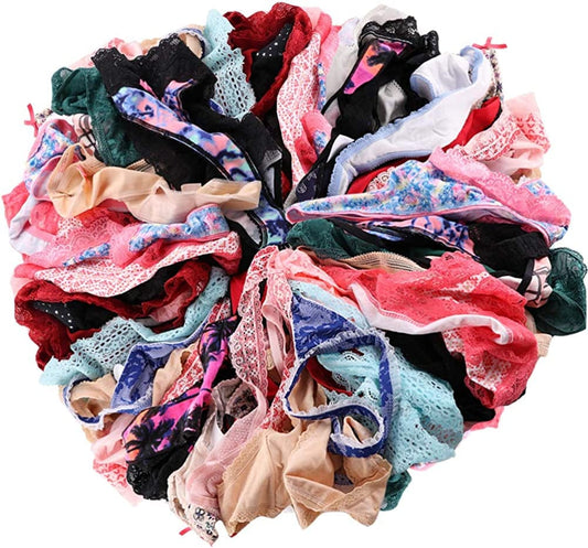 WDX Thong 20 Pack Underwear Women G String Thongs for Women Sexy Panties Variety Pack Cheeky (S) Multicolor
