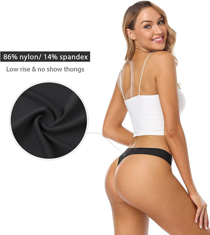 Wealurre Women'S Microfiber Low Rise No Show Thong Pantie