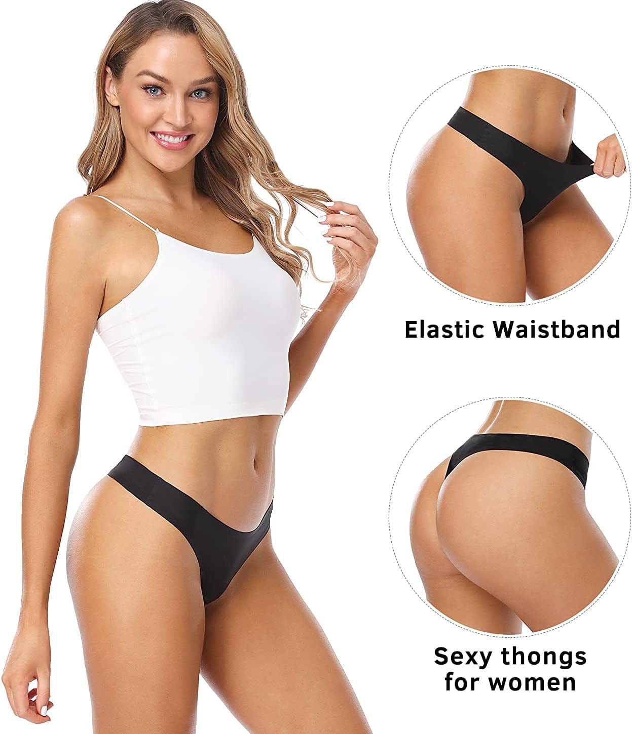 Wealurre Women'S Microfiber Low Rise No Show Thong Pantie
