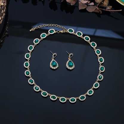 Wedding Jewelry Set for Women Bridal Necklace and Earrings for Bridemaids Costume Jewelry Set for Women Bridal Jewelry Set for Wedding Prom Jewelry Set