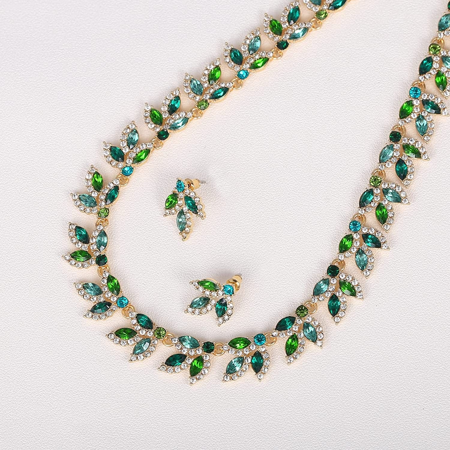 Wedding Jewelry Set Rhinestone Necklace Bridal Jewelry Set Costume Jewelry Sets for Women Wedding Bridal Jewelry