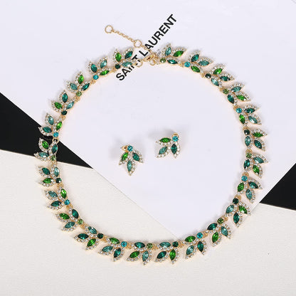 Wedding Jewelry Set Rhinestone Necklace Bridal Jewelry Set Costume Jewelry Sets for Women Wedding Bridal Jewelry