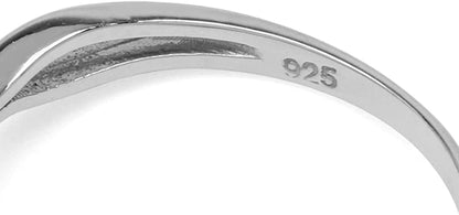 White Gold Plated 925 Sterling Silver Triquetra Celtic Knot Ring