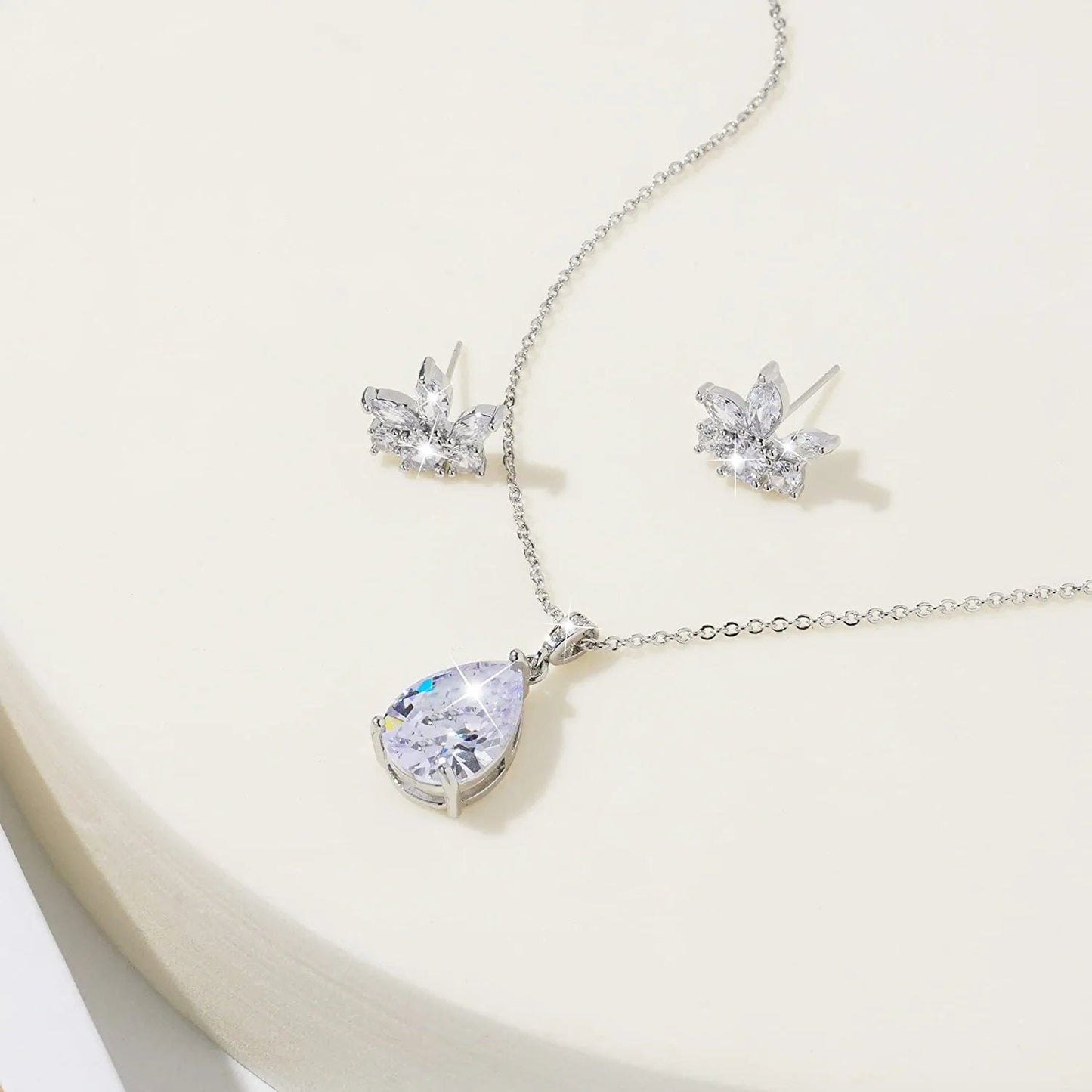 Will You Be My Bridesmaid Jewelry Set for Wedding of 4 6 8 Bridesmaid Teardrop Necklace Earrings Set,Bridesmaid Proposal Gifts Set
