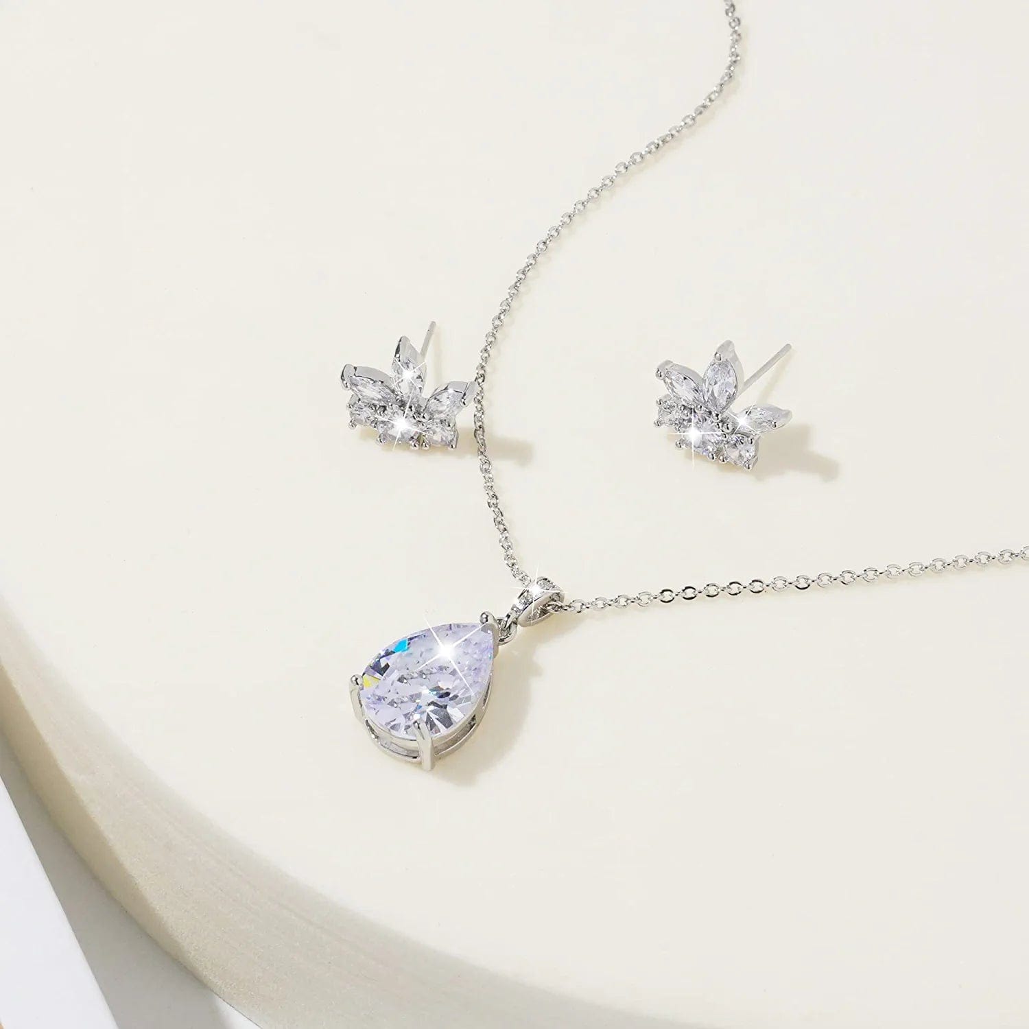 Will You Be My Bridesmaid Jewelry Set for Wedding of 4 6 8 Bridesmaid Teardrop Necklace Earrings Set,Bridesmaid Proposal Gifts Set