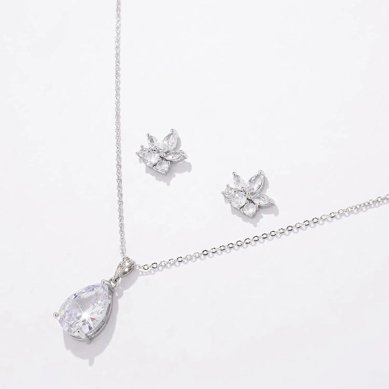 Will You Be My Bridesmaid Jewelry Set for Wedding of 4 6 8 Bridesmaid Teardrop Necklace Earrings Set,Bridesmaid Proposal Gifts Set