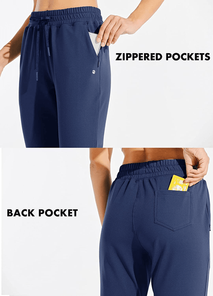 Willit Women'S Fleece Lined Joggers Warm Pants Running Thermal Sweatpants Winter Athletic Water Resistant with Pockets Apparel & Accessories > Clothing > Activewear Kylie Max   