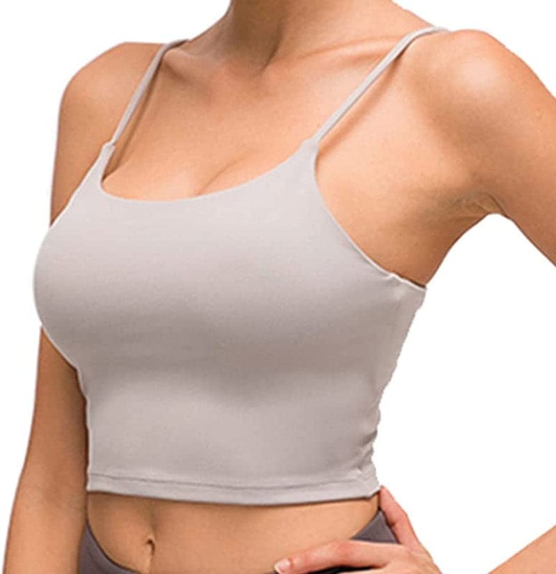 Willit Women'S Padded Sports Bra Yoga Fitness Workout Running Shirts Athletic Bra Top Gray Lilac / Small