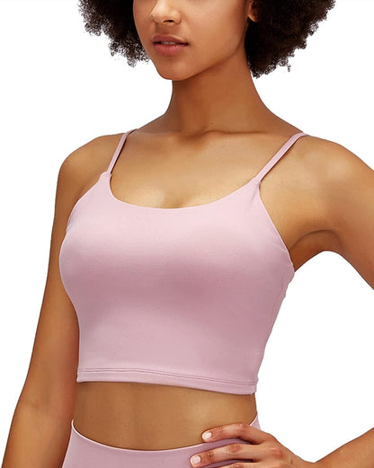 Willit Women'S Padded Sports Bra Yoga Fitness Workout Running Shirts Athletic Bra Top Pink / Small