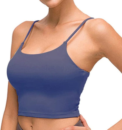 Willit Women'S Padded Sports Bra Yoga Fitness Workout Running Shirts Athletic Bra Top Midnight Blue / Large