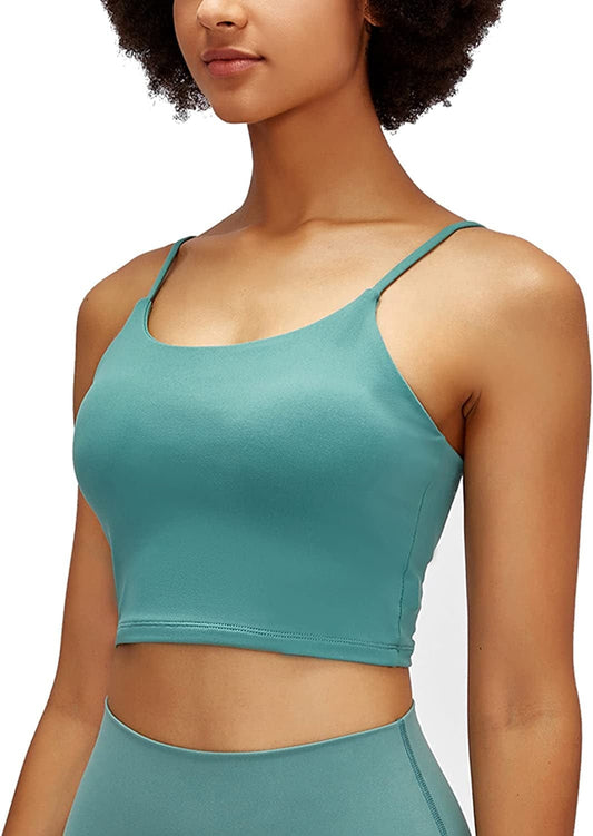 Willit Women'S Padded Sports Bra Yoga Fitness Workout Running Shirts Athletic Bra Top Beryl Green / Large
