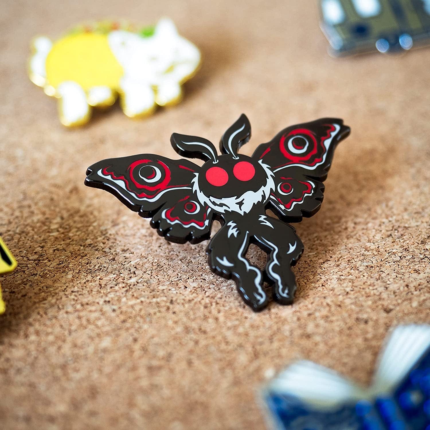 Winks for Days Mothman Cryptid Creature Hard Enamel Lapel Pin