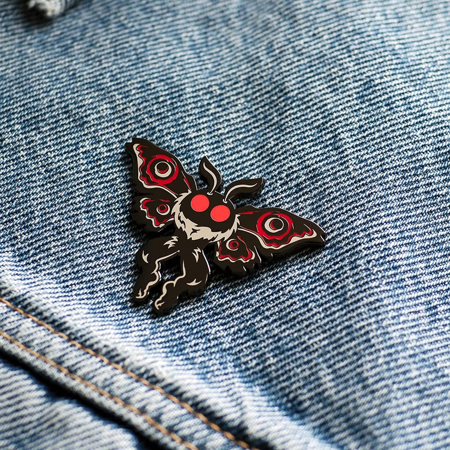 Winks for Days Mothman Cryptid Creature Hard Enamel Lapel Pin