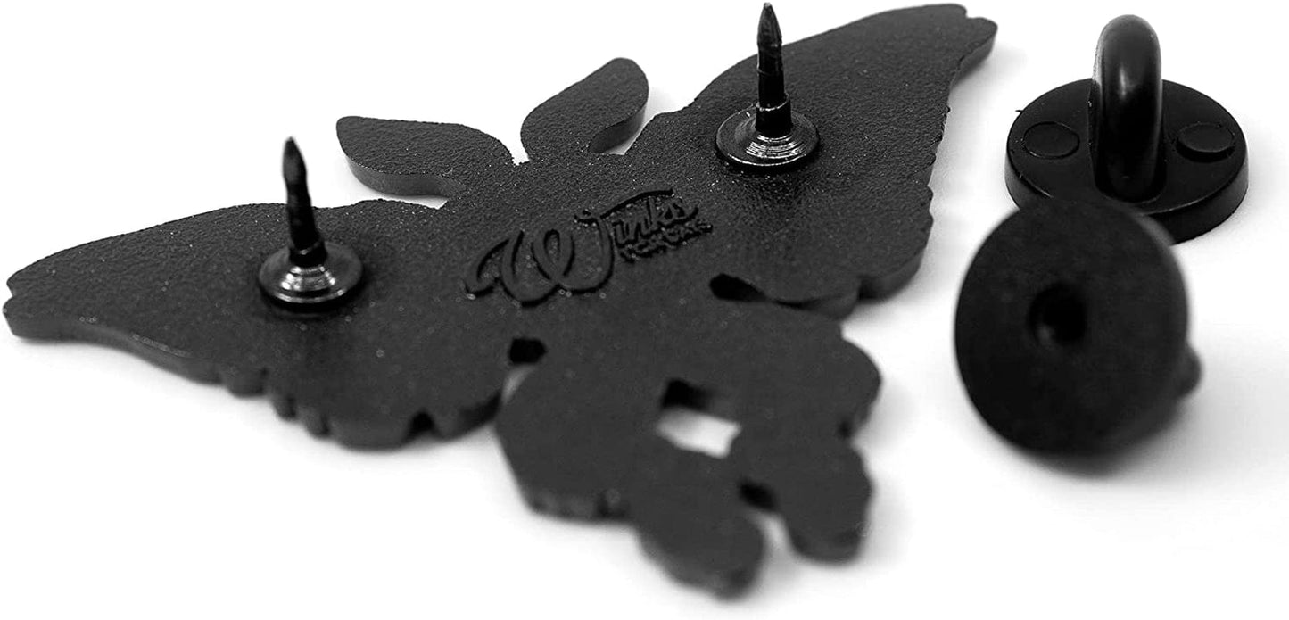 Winks for Days Mothman Cryptid Creature Hard Enamel Lapel Pin