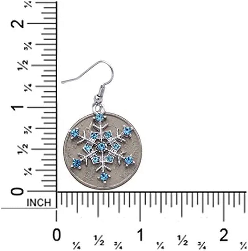 Winter Snow Snowflake Wedding Bridesmaid Pendant Necklace Earrings Jewelry Set