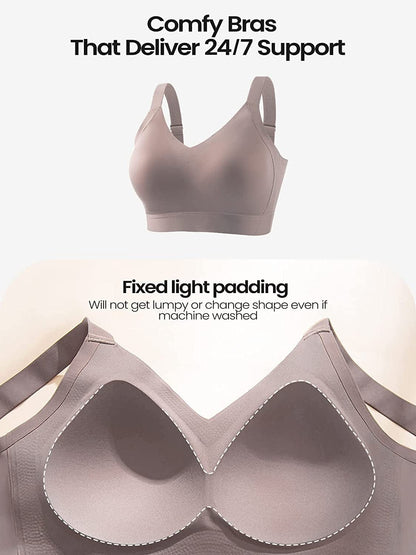 Wireless Bra for Women Supportive Seamless Bra Ultra Comfortable Padded Bra Adjustable Bralette Everyday Bra