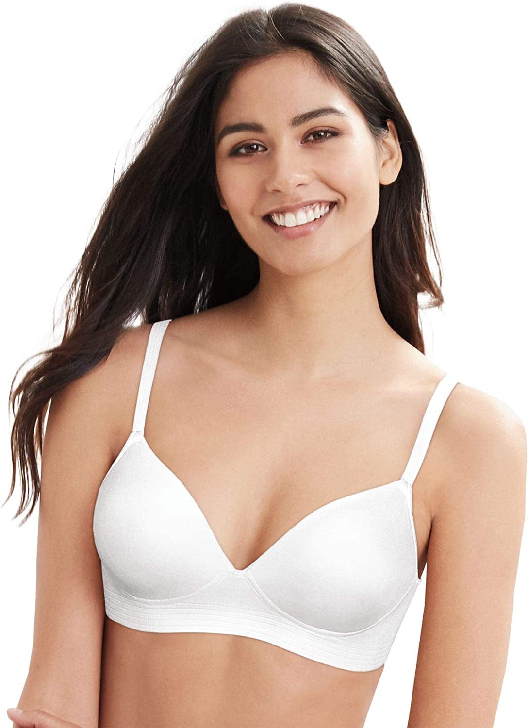 Wireless Bra, Full-Coverage No-Dig Bra, Our Best T-Shirt Bra, Convertible Wirefree Bra with Foam Cups White / Medium
