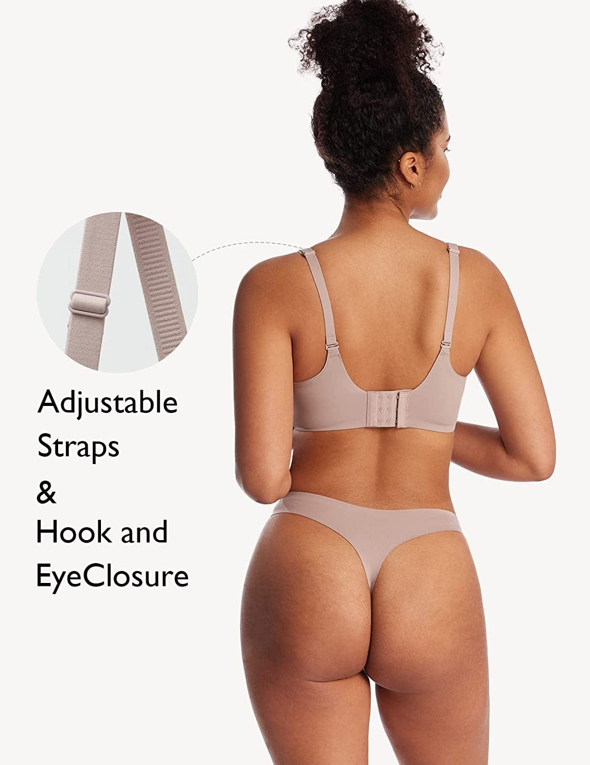 Wireless Bra Seamless Bra for Women Ultra Comfort Bra V Neck Adjustable Invisible Bralette YN25