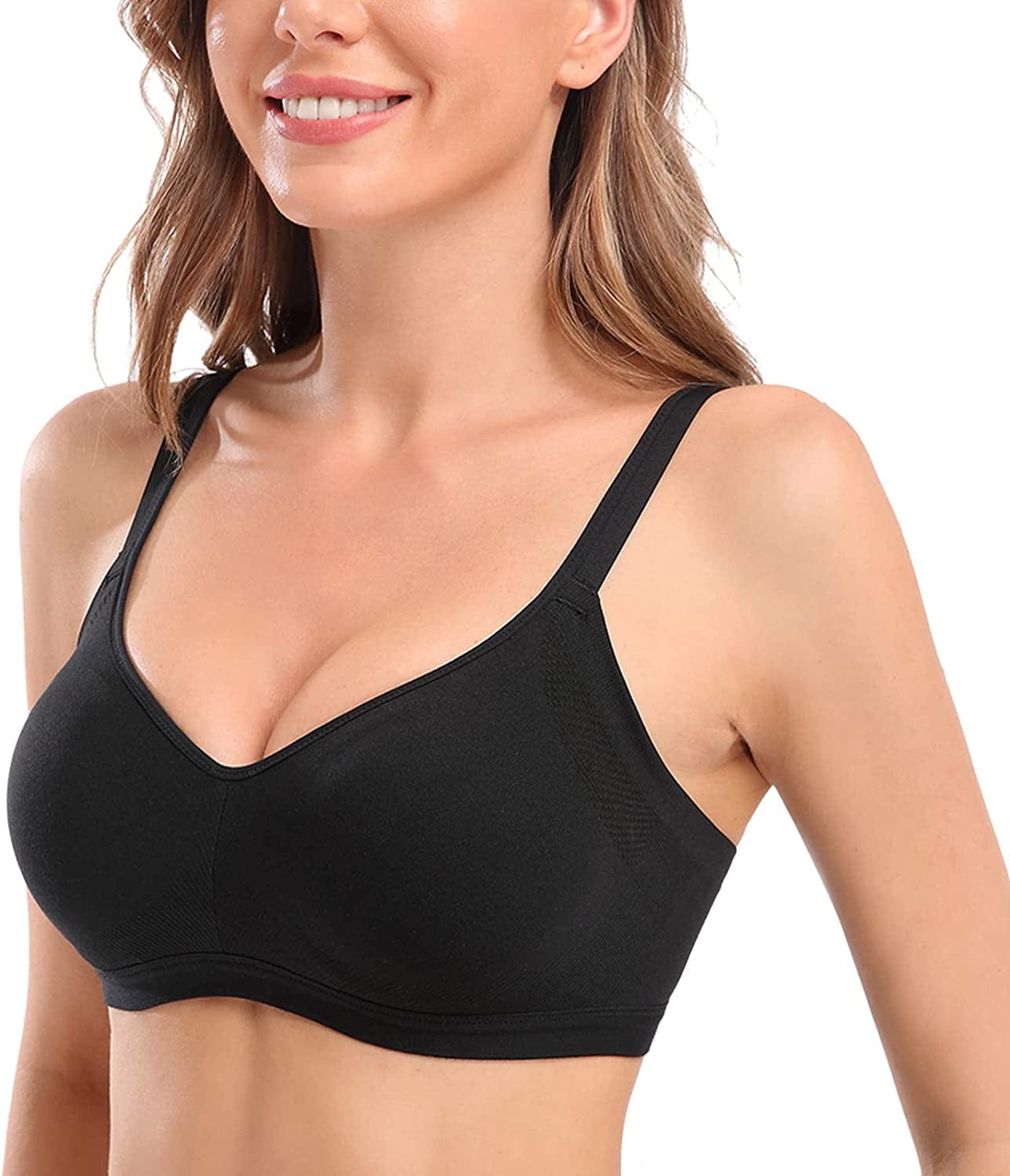Wireless Bra, Wire-Free Bra for Women Comfortable with Support, Ultra-Soft Sleep Bras with Adjustable Straps