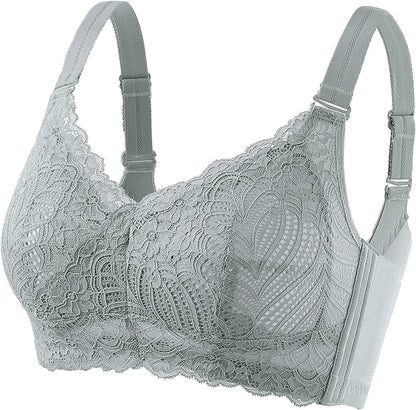 Wireless Bras for Women Full Coverage Comfortable Soft Minimizer Smoothing Back Everyday Bra Olive Grey / 40B