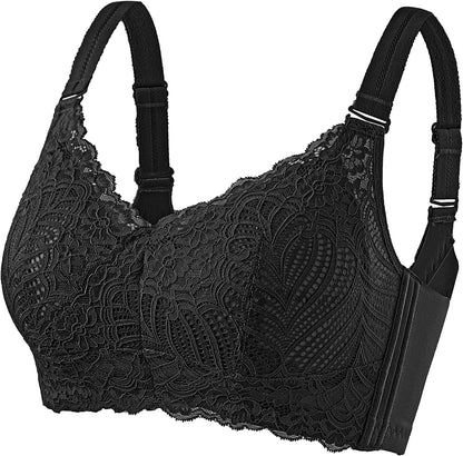 Wireless Bras for Women Full Coverage Comfortable Soft Minimizer Smoothing Back Everyday Bra Black / 40B
