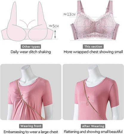 Wireless Bras for Women Full Coverage Comfortable Soft Minimizer Smoothing Back Everyday Bra