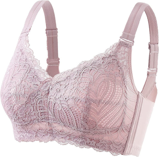 Wireless Bras for Women Full Coverage Comfortable Soft Minimizer Smoothing Back Everyday Bra Ash Rose / 36D