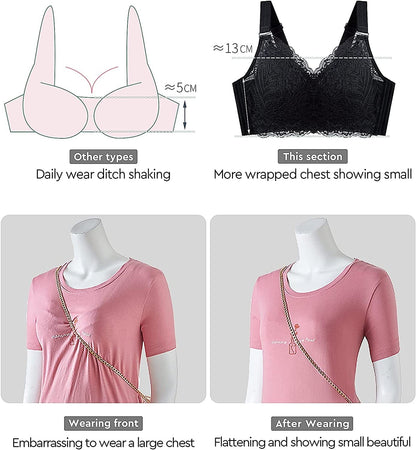 Wireless Bras for Women Full Coverage Comfortable Soft Minimizer Smoothing Back Everyday Bra