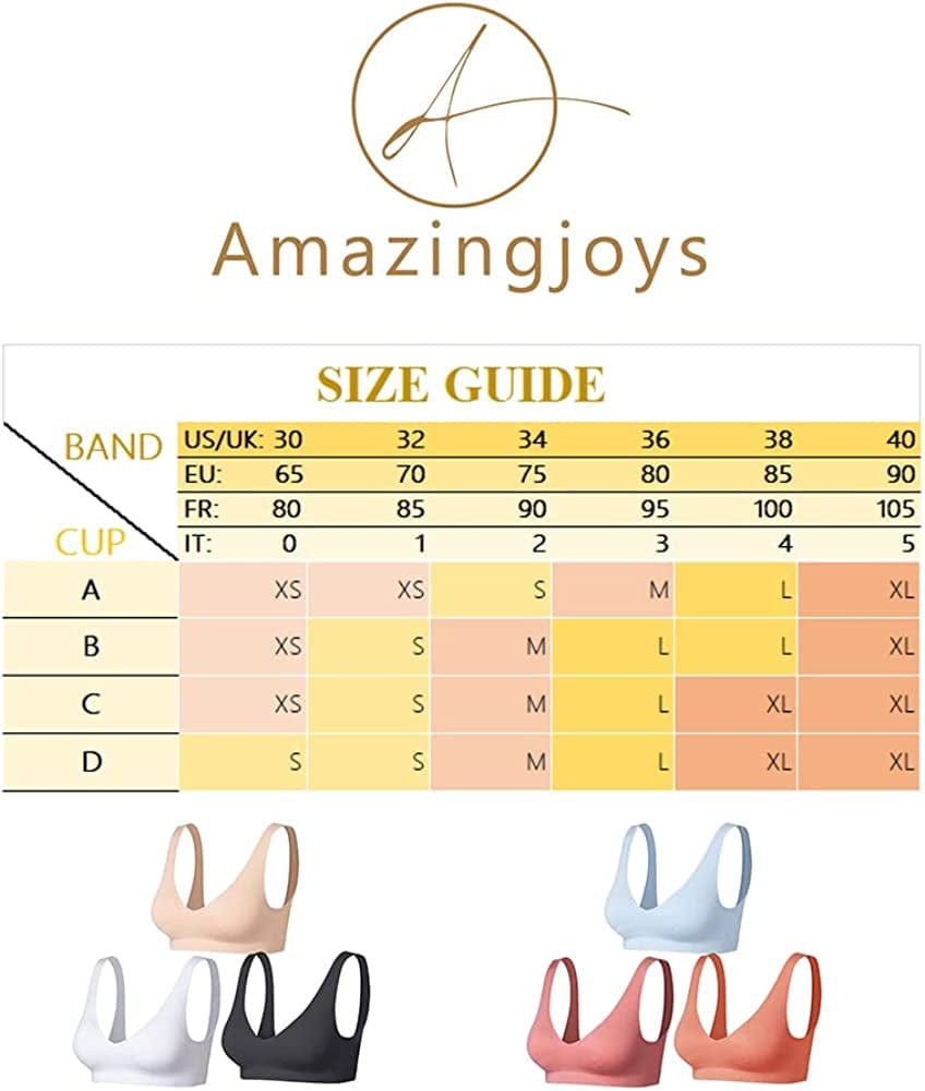 Wireless Bras No Underwire Cami Bras Seamless Wirefree Girls Bras with Removable Pads